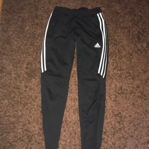 Black adidas joggers
